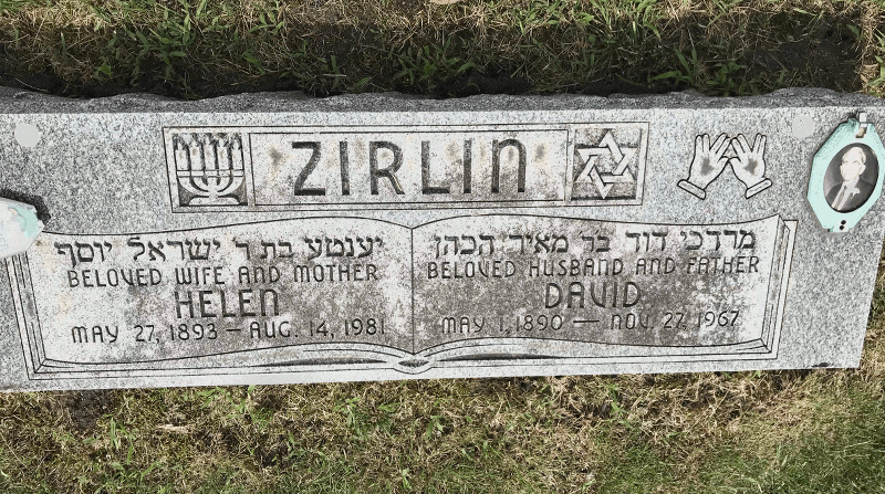 David and Helen Zirlin, Grave